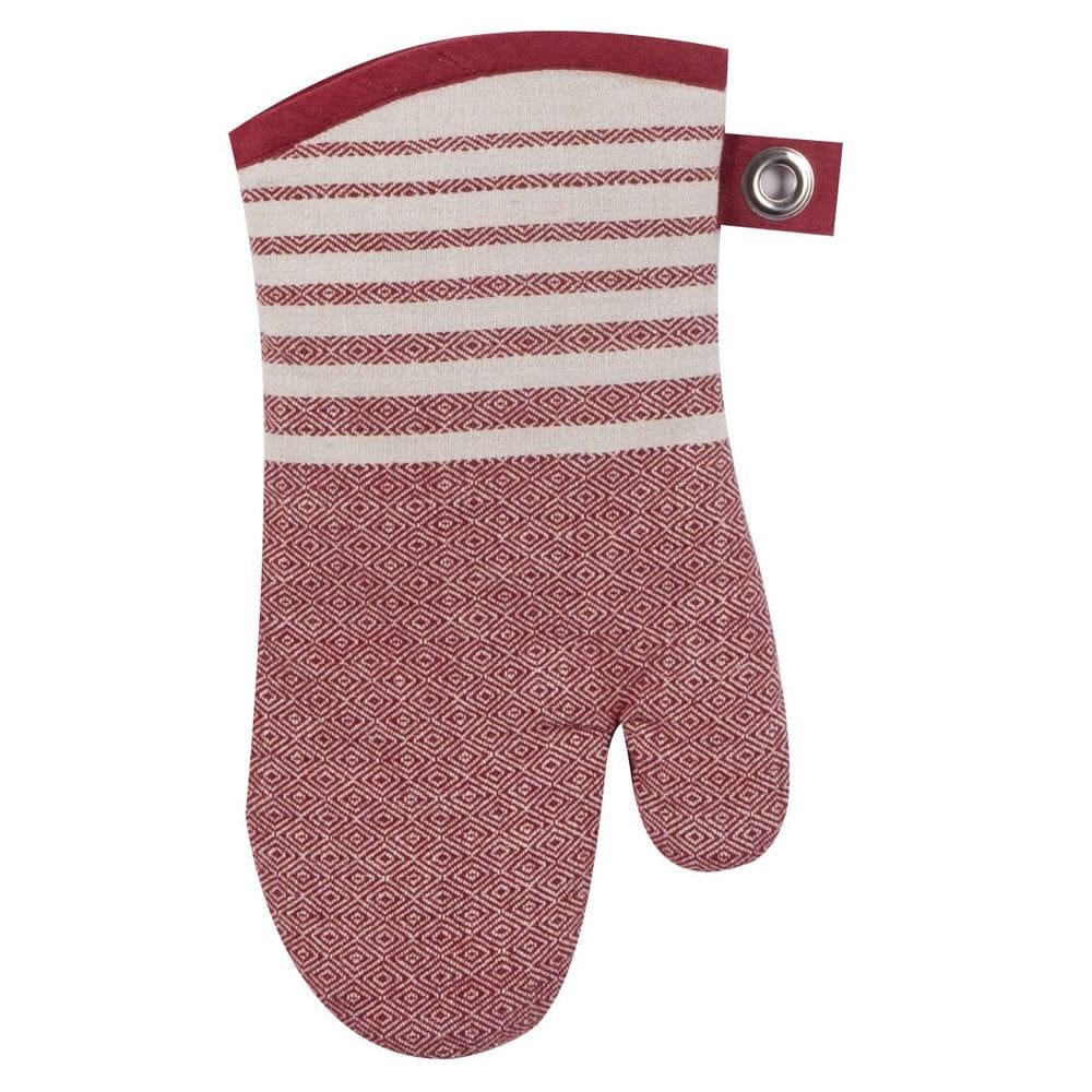 Luva de forno Kay Dee Birdseye tecida com ilhós Marsala