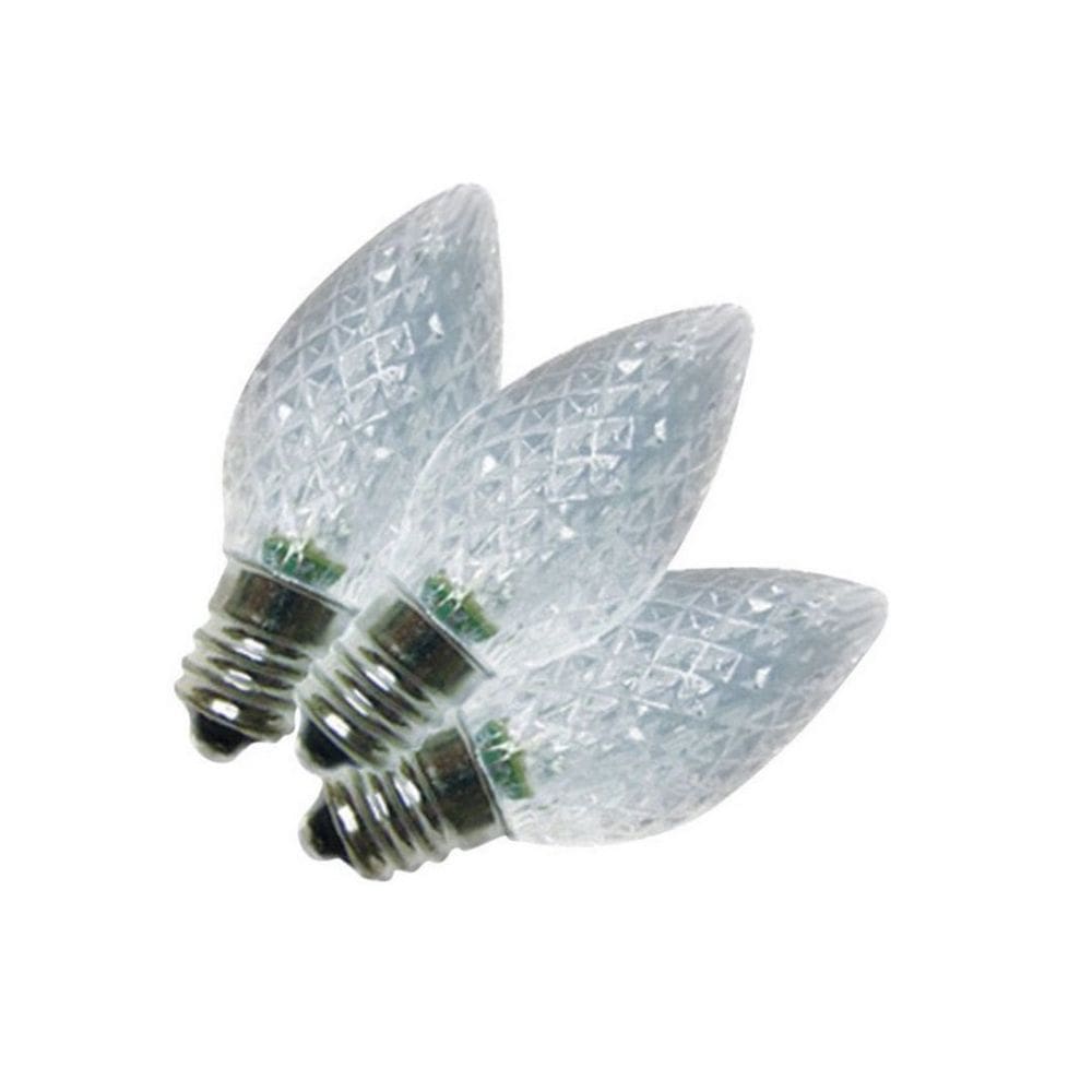 Lâmpadas LED C7 Holiday Bright Lights Cool White, pacote com 25 unidades de 120 V