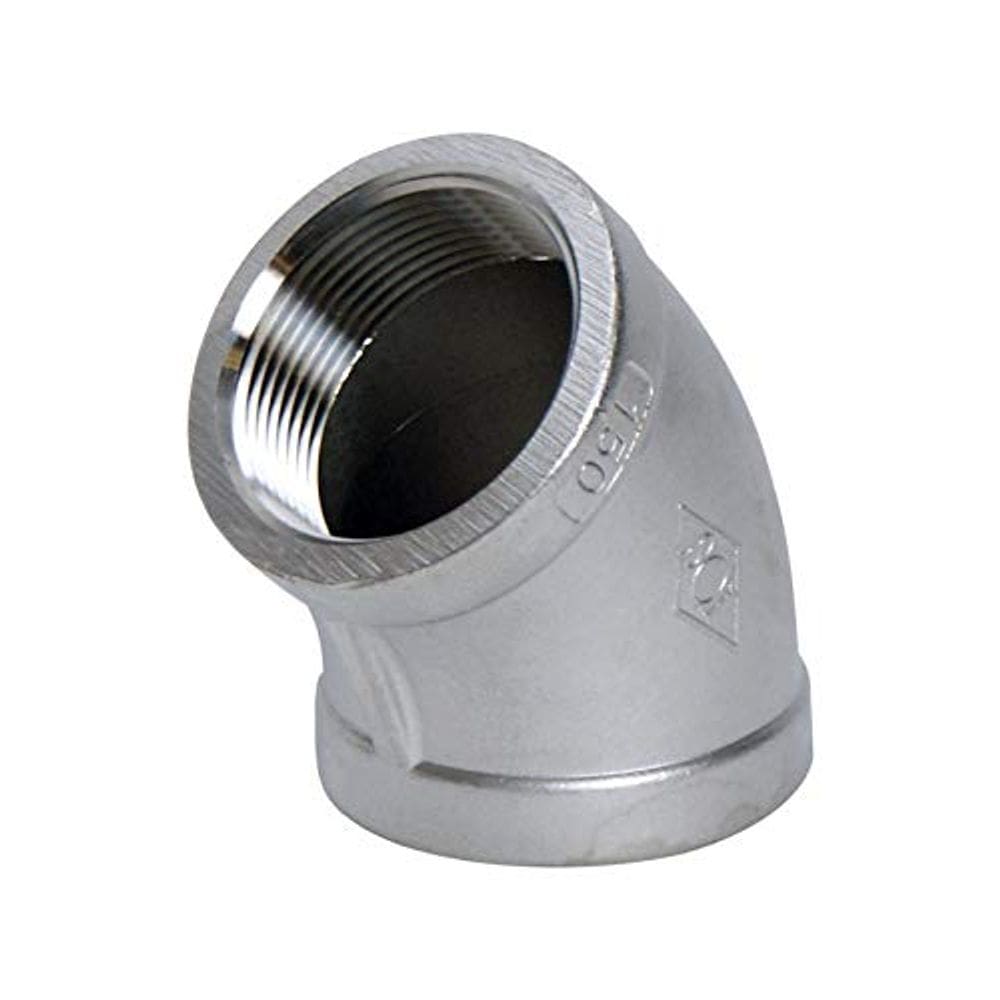 Cotovelo Smith Cooper em aço inoxidável 45D 1” FPT