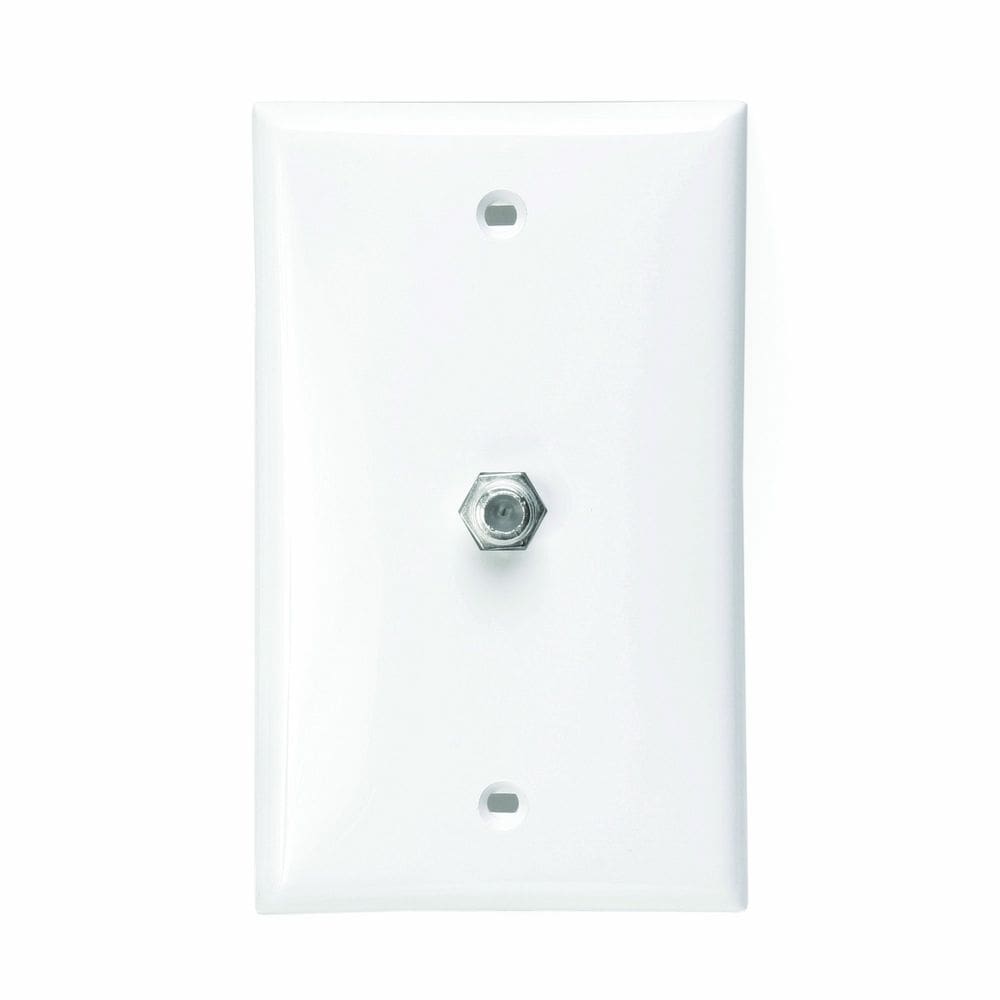Placa de parede Leviton 80781-W Video Jack F Connector branca