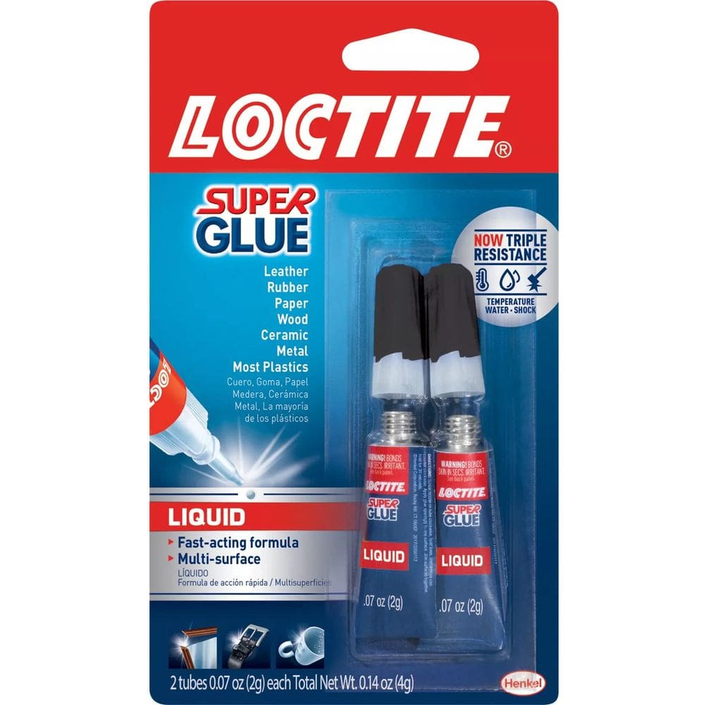 Líquido Super Glue Loctite 2x2g transparente de secagem rápida