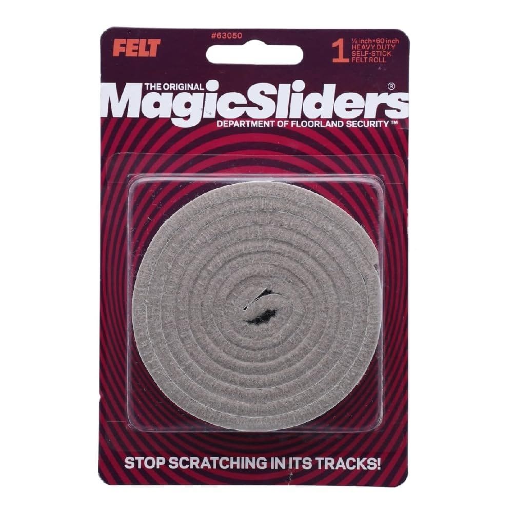Móveis Slider Magic Sliders 63050 Rolo de feltro de 1,3 cm x 152 cm