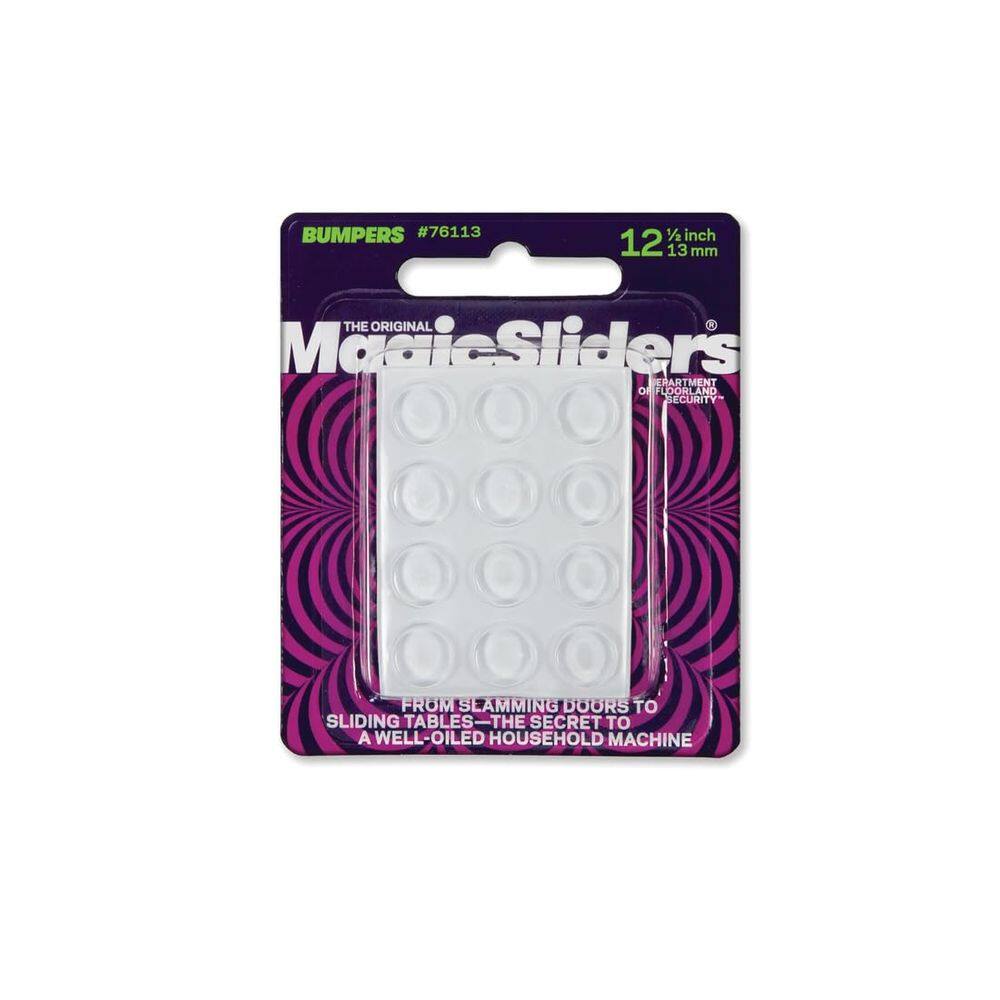 Almofadas de pára-choques Magic Sliders 12 transparentes redondas autoadesivas de 1,3 cm
