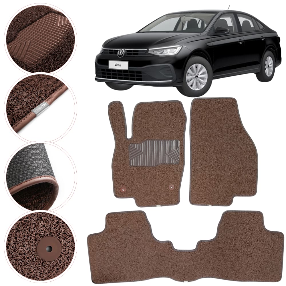 Tapete Kapazi Automotivo Volkswagen Virtus 18 a 25 Marrom