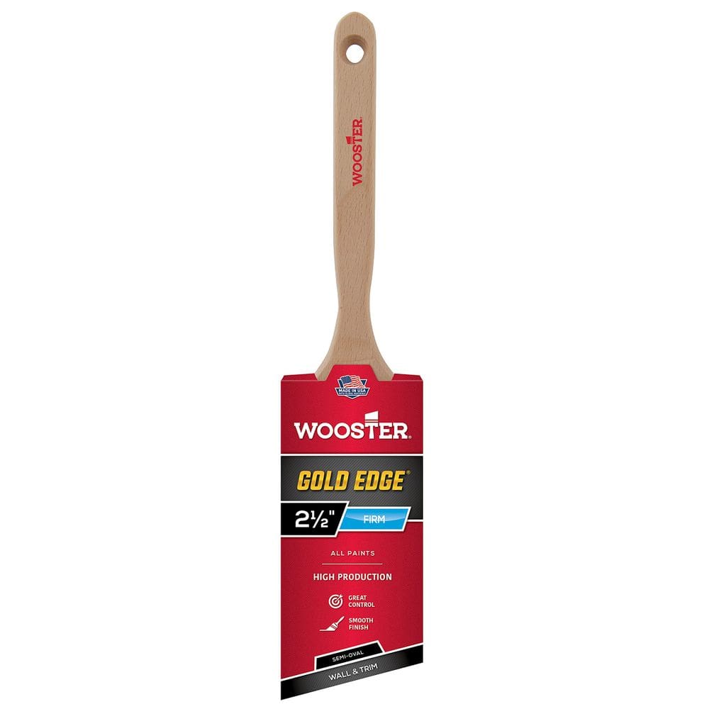 Pincel de pintura Wooster 5236 Gold Edge 6,4 cm semioval