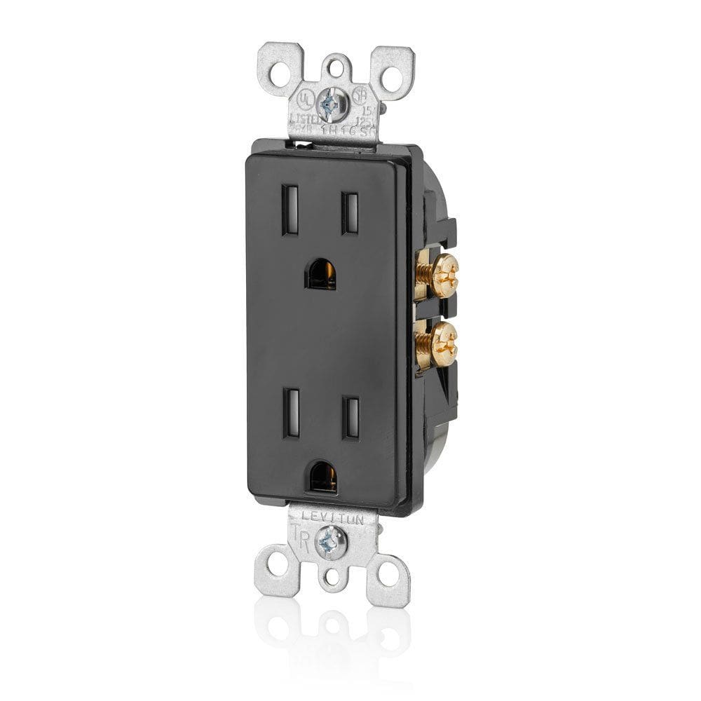 Tomada elétrica de parede Leviton Decora resistente a violações