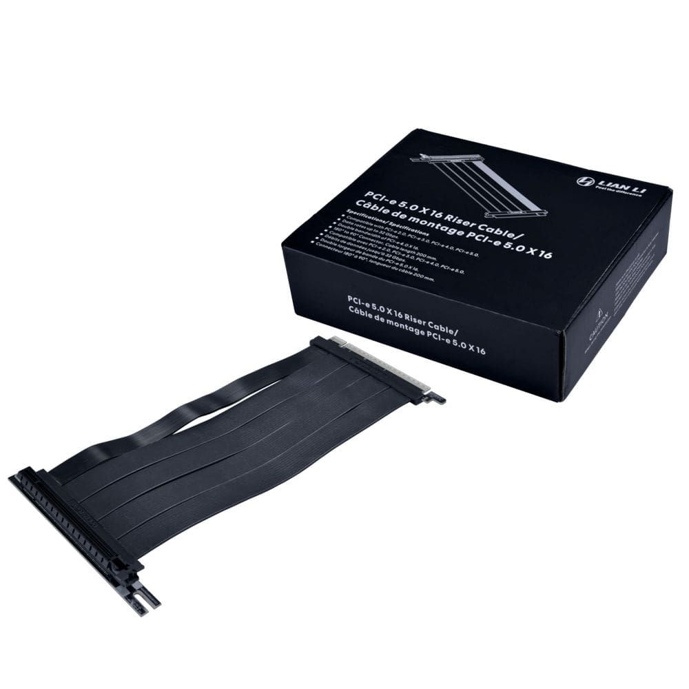 Cabo de elevação PCIE 5.0 Lian Li 200 mm de largura de banda dupla