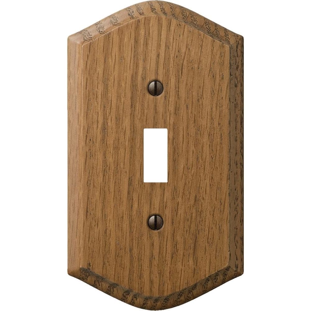 Placa de parede Amerelle Country 1 Gang Wood Toggle, pacote com 1 pacote