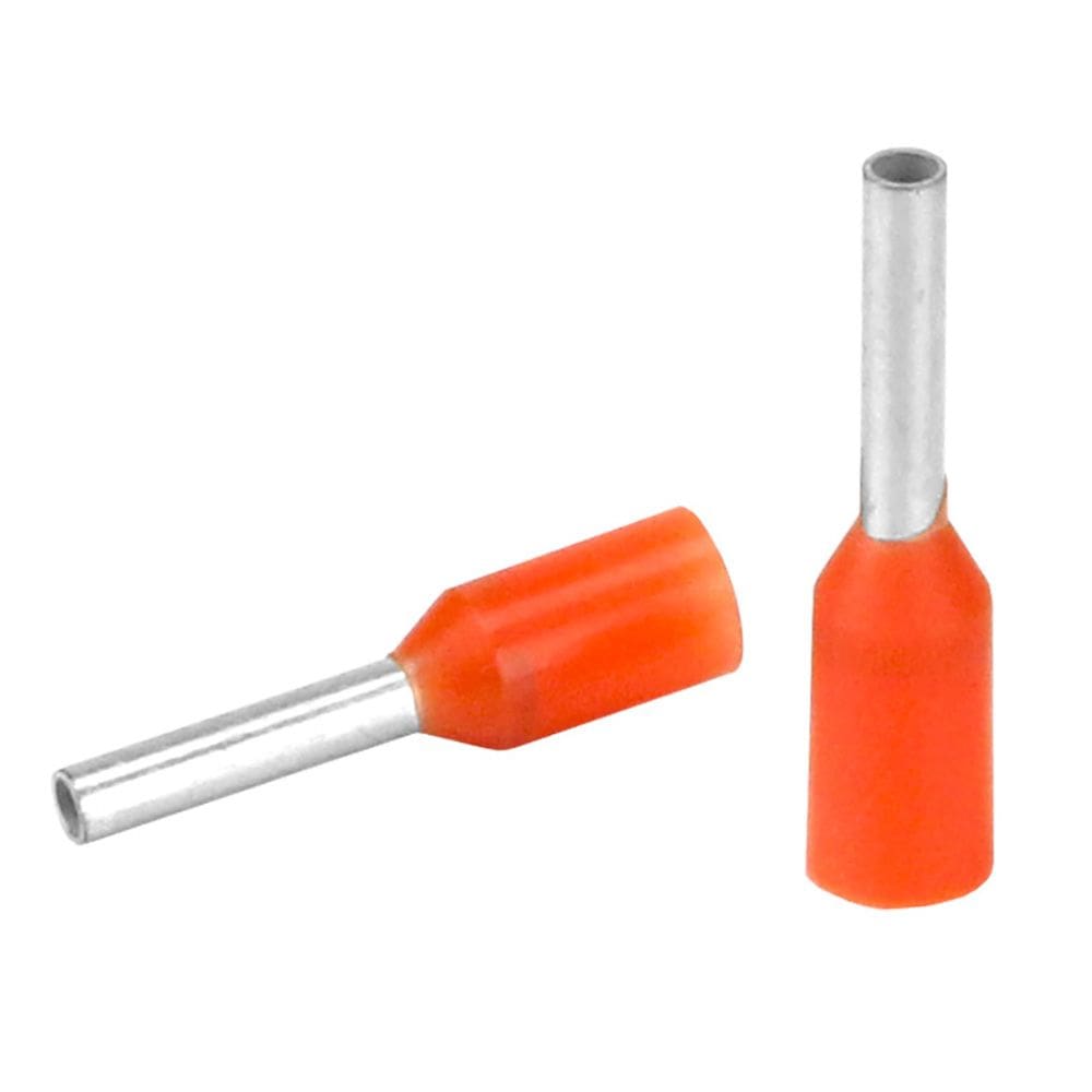 Wire Ferrule Pacer Orange 20-22 AWG 6 mm de comprimento, pacote com 25