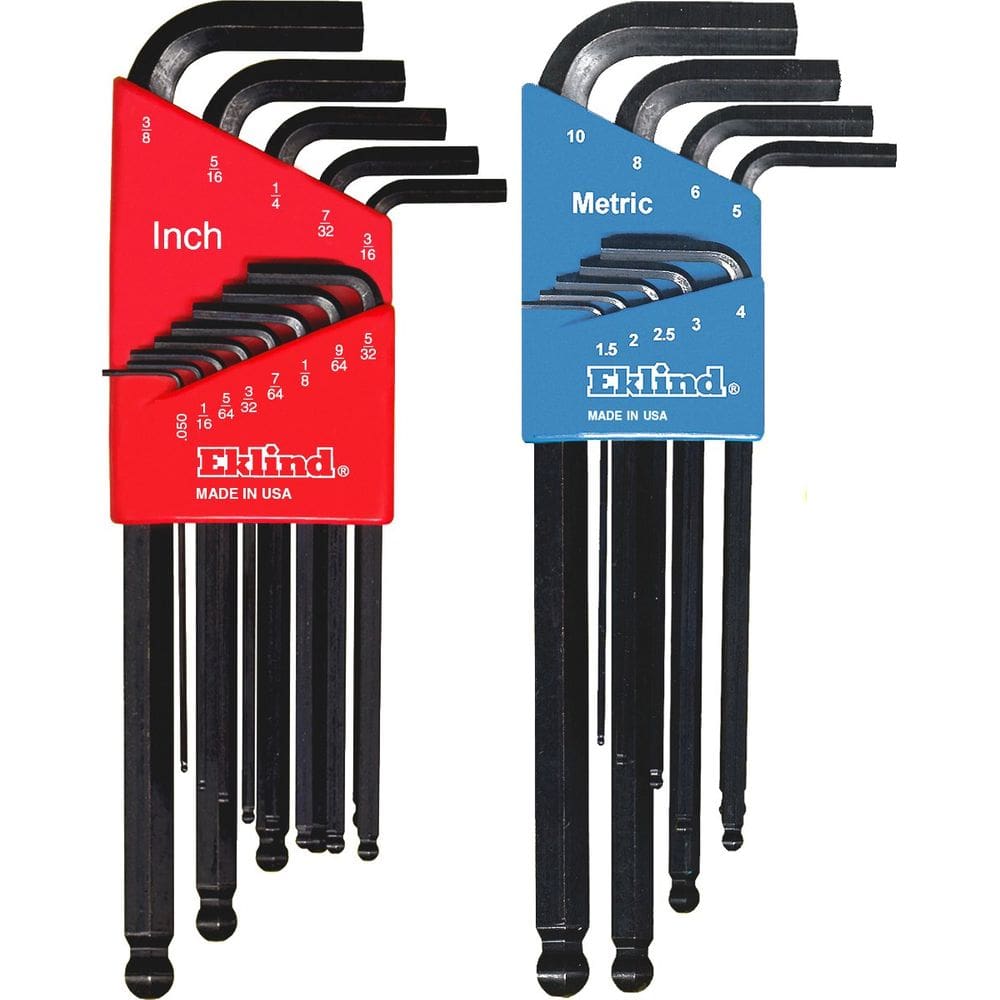 Conjunto de chaves Allen Eklind 13222 Ball-Hex L-Key Combo de 22 peças
