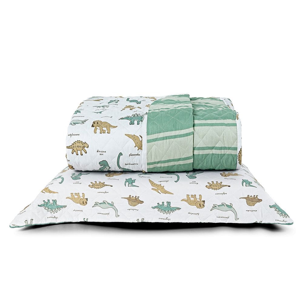 Kit Cobre Leito Solteiro Infantil Dinossauros 4 Peças Micropercal 200 fios
