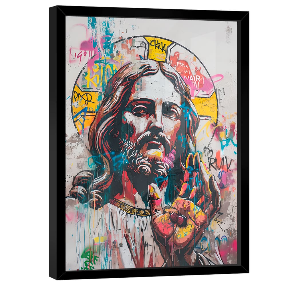 Quadro Decorativo Jesus Grafite
