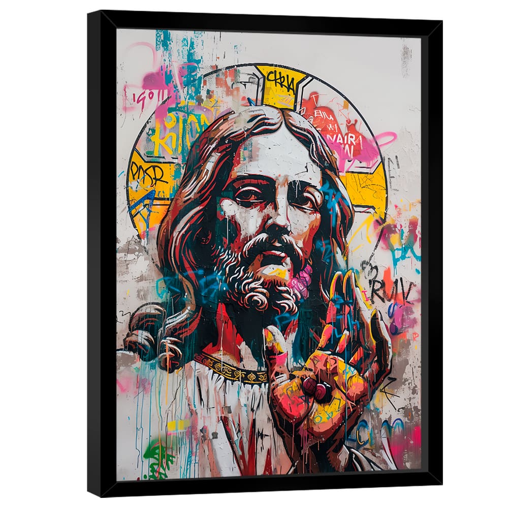 Quadro Decorativo Jesus Grafite