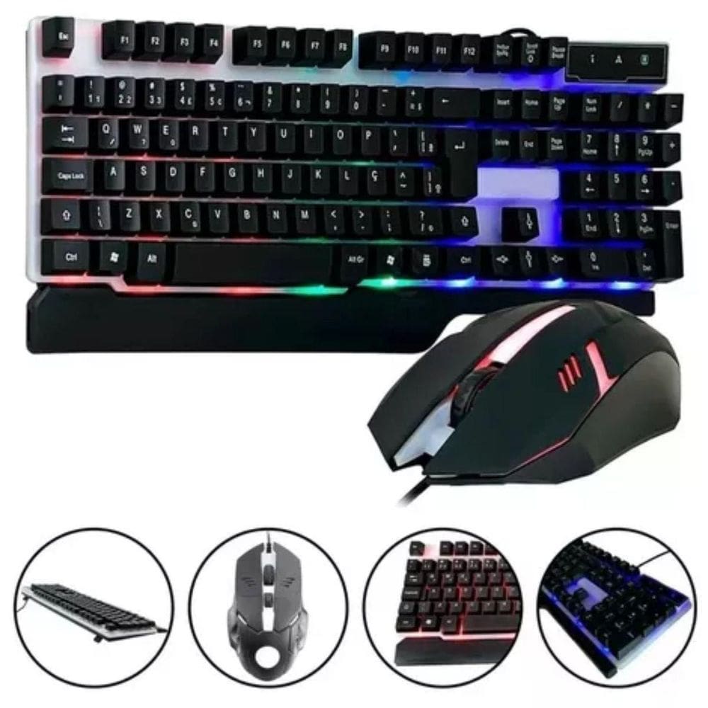 Teclado E Mouse Gamer Durawell Dw-550 Com Fio Usb