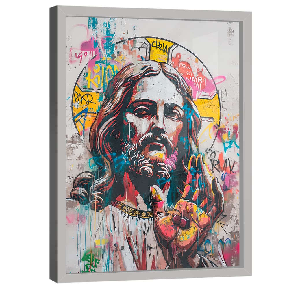 Quadro Decorativo Jesus Grafite