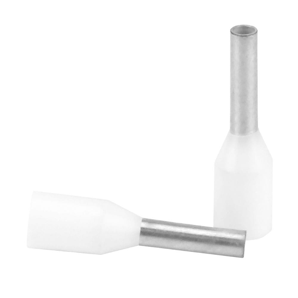 Wire Ferrule Pacer White 18-20 AWG 6 mm de comprimento, pacote com 25