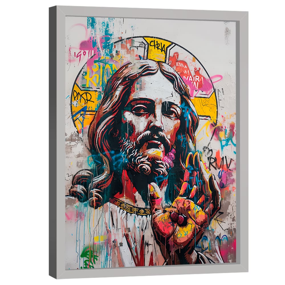 Quadro Decorativo Jesus Grafite