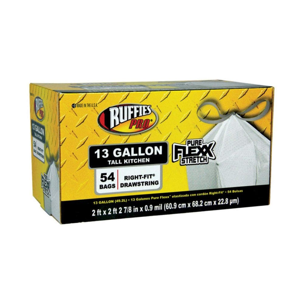 Bolsas Altas para Cocina Ruffies Pro Pure Flexx de 13 galones con Cordón