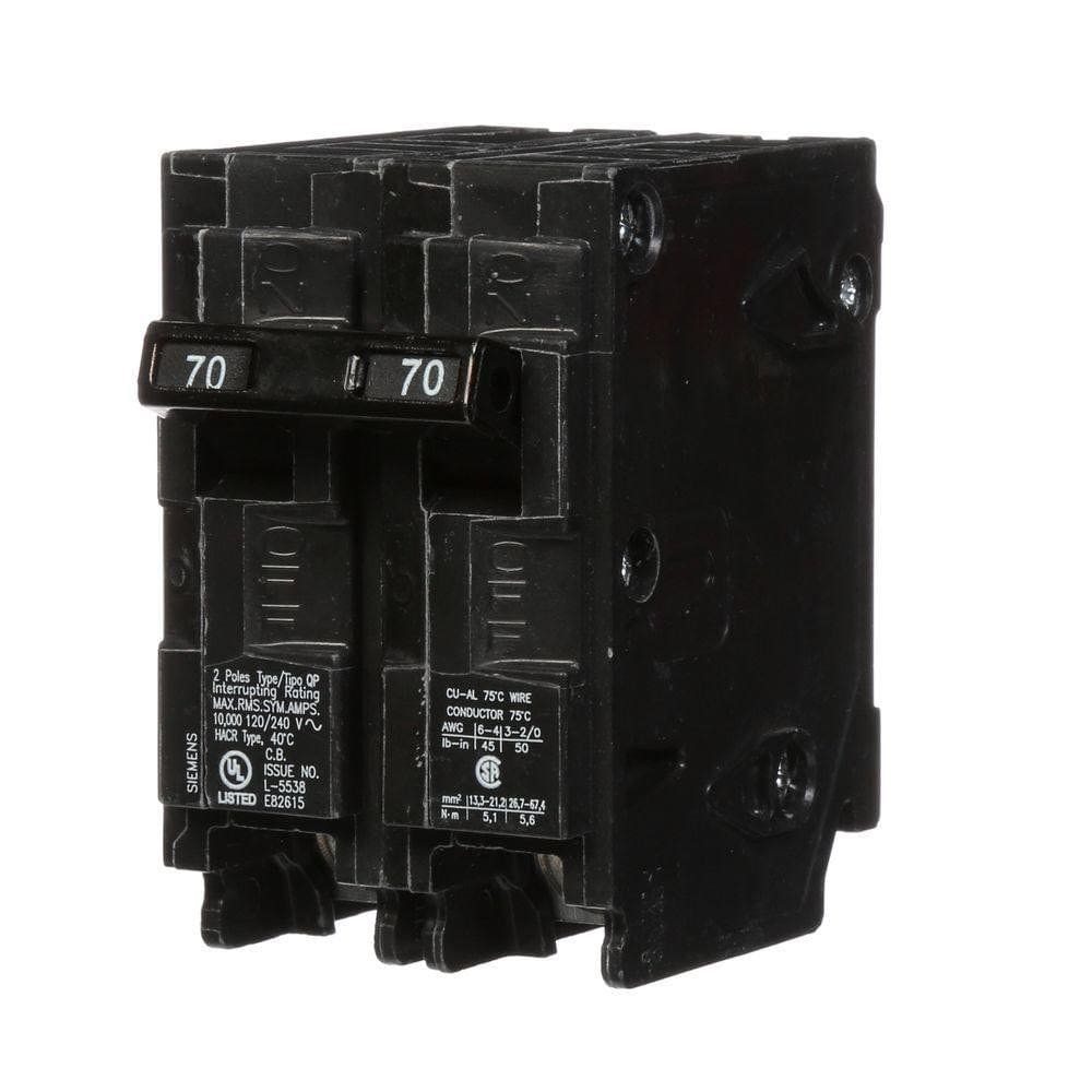 Disjuntor SIEMENS Q270 70A Tipo de Pólo Duplo QP 240V