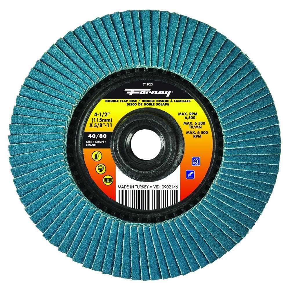 Disco de aba Forney 71923 de dupla face 40/80 Grits 4,5 pol