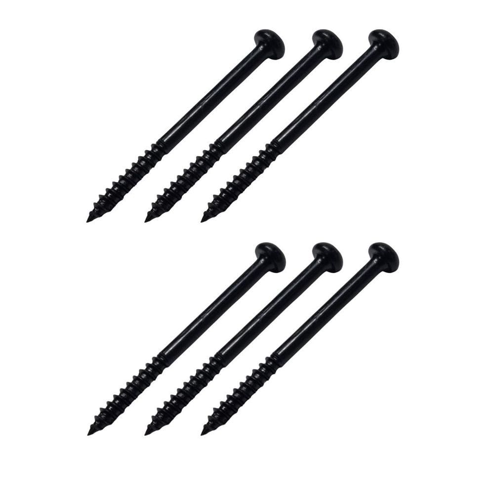 Kit 6 Parafuso Captador Baixo Metal Preto