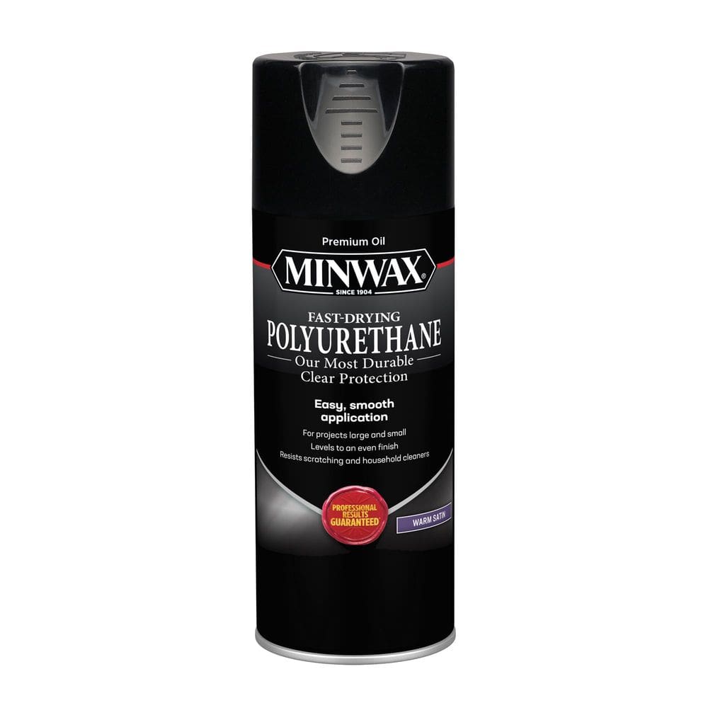 Spray de acabamento em madeira Minwax de poliuretano de secagem rápida 340mL