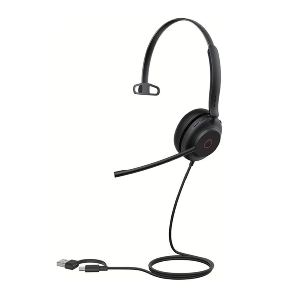 Fone de ouvido Yealink UH35 Mono USB com fio com cancelamento de ruído