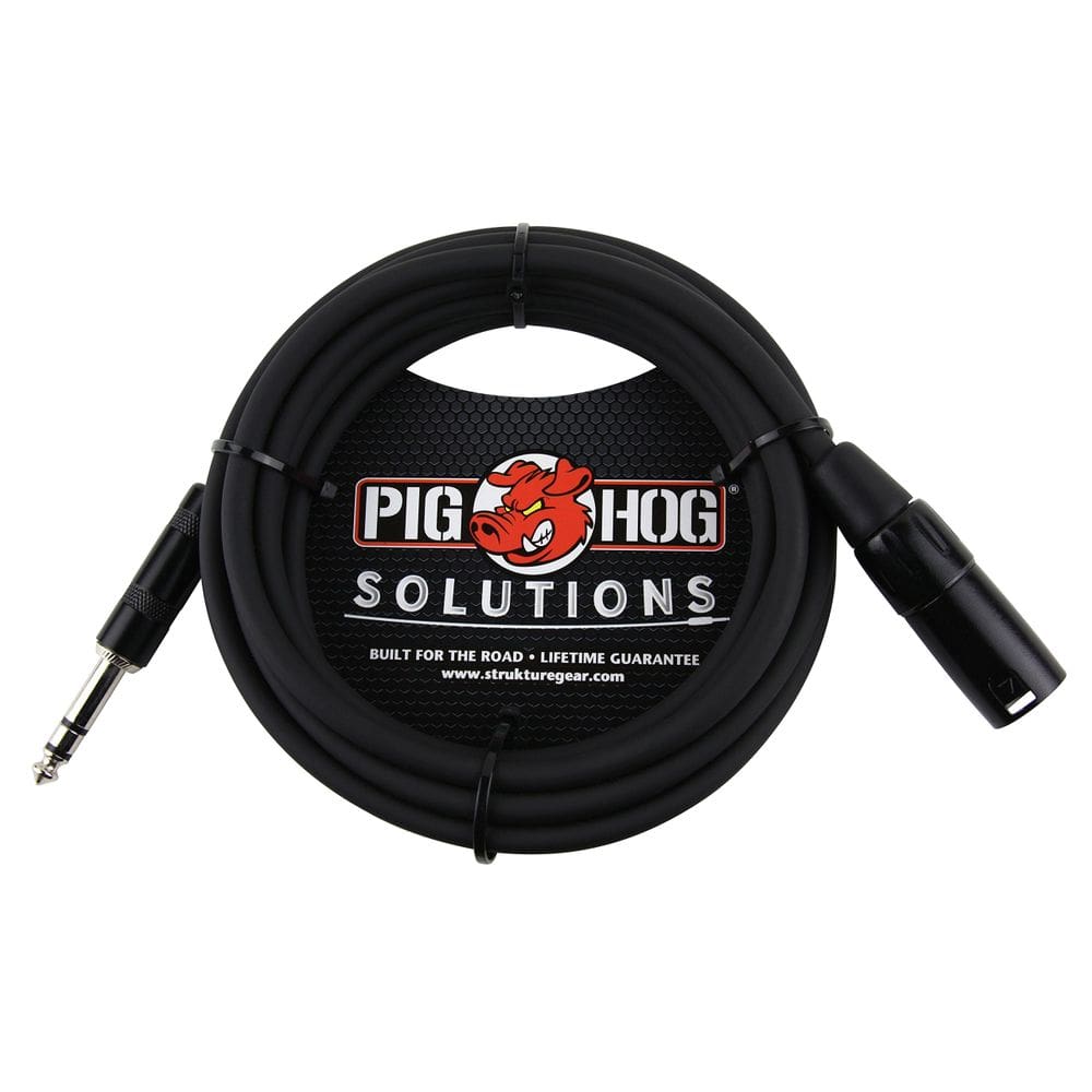 Cabo adaptador Pig Hog PX-TMXM25 1/4 TRS para XLR de 25 pés