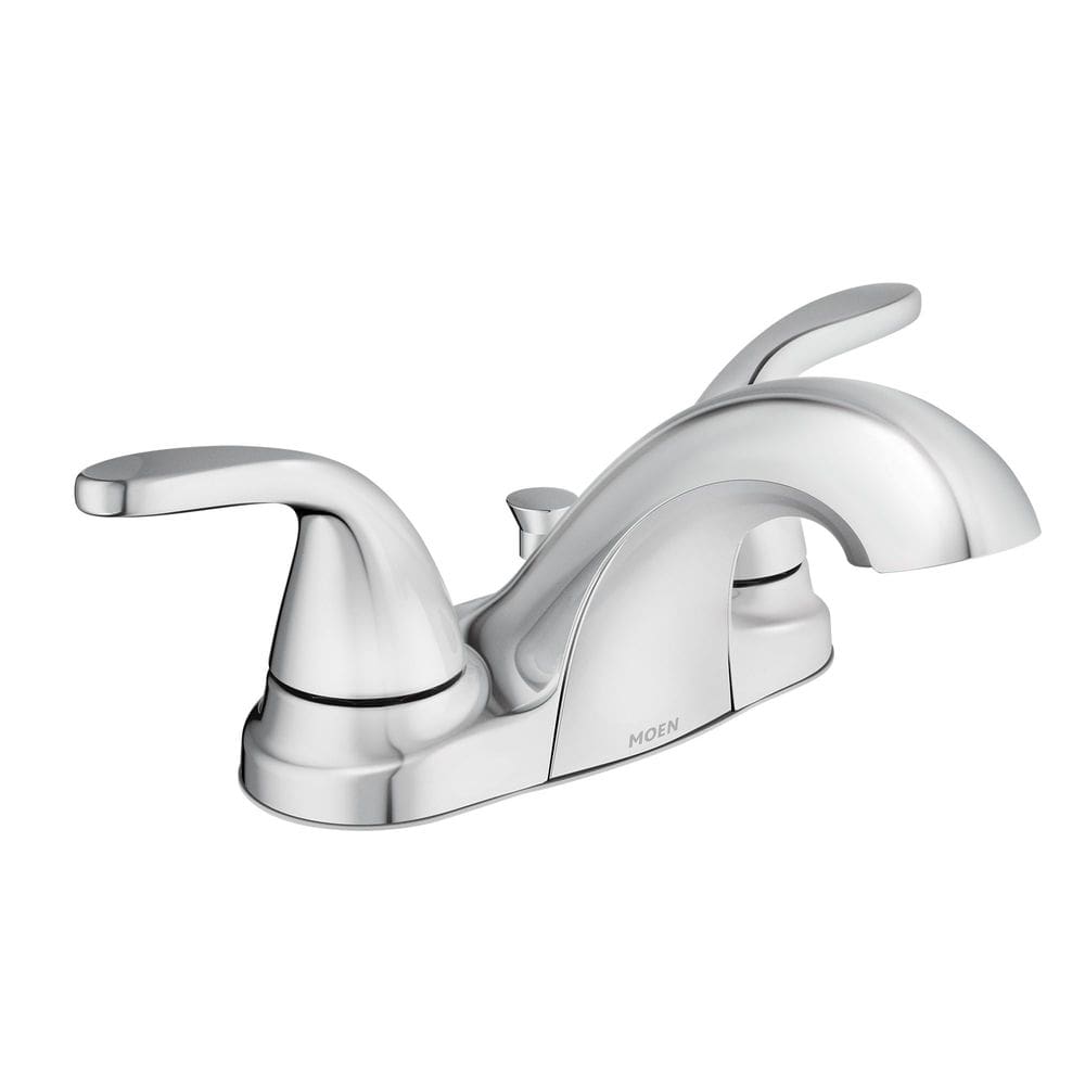 Torneira Moen 84603 Adler Chrome com duas alças, conjunto central de 10 cm