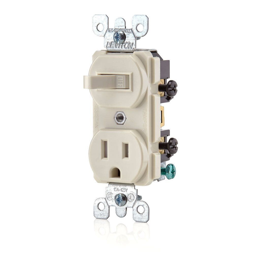 Interruptor e receptáculo Leviton T5225-T 15A 120V/125V