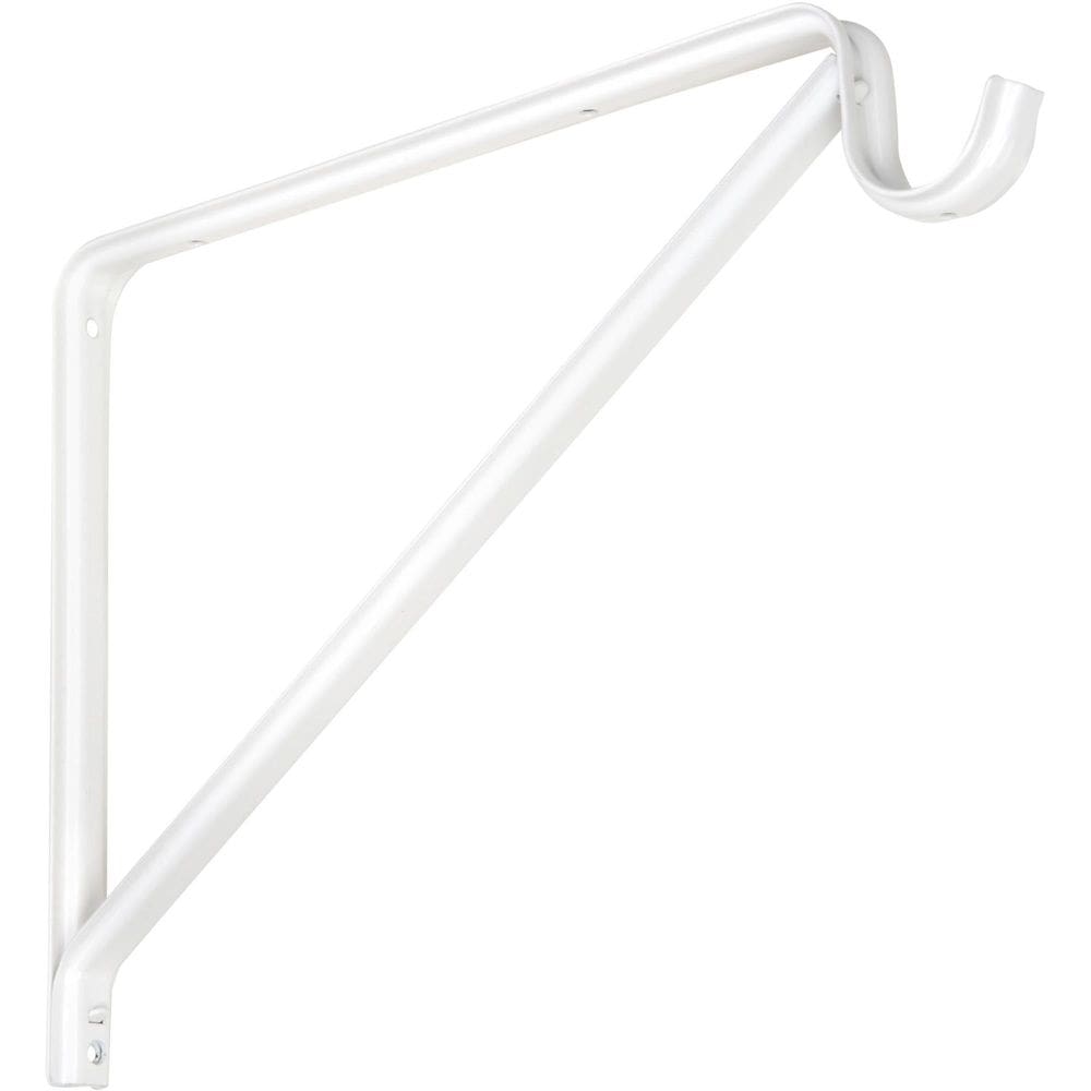 Suporte de prateleira e haste NATIONAL N224-501 Esmalte branco