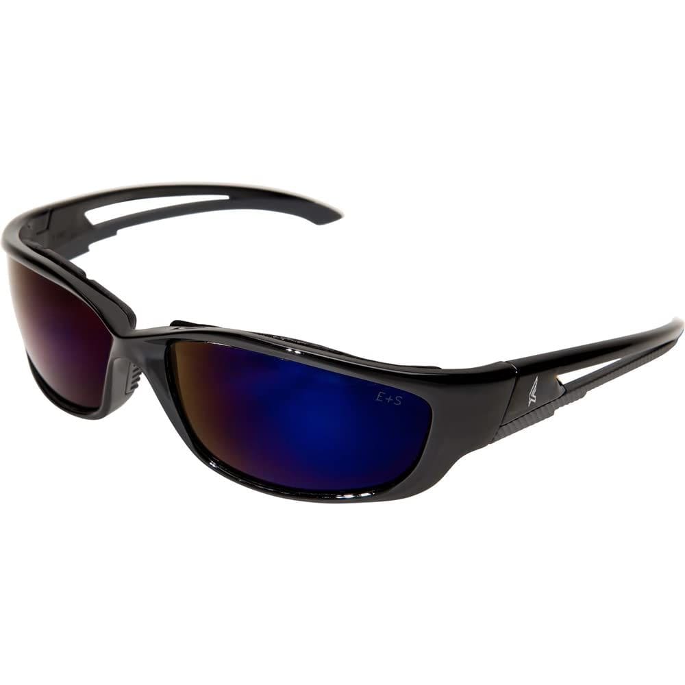 Óculos de segurança Edge Kazbek XL Wrap-Around Black/Blue Mirror