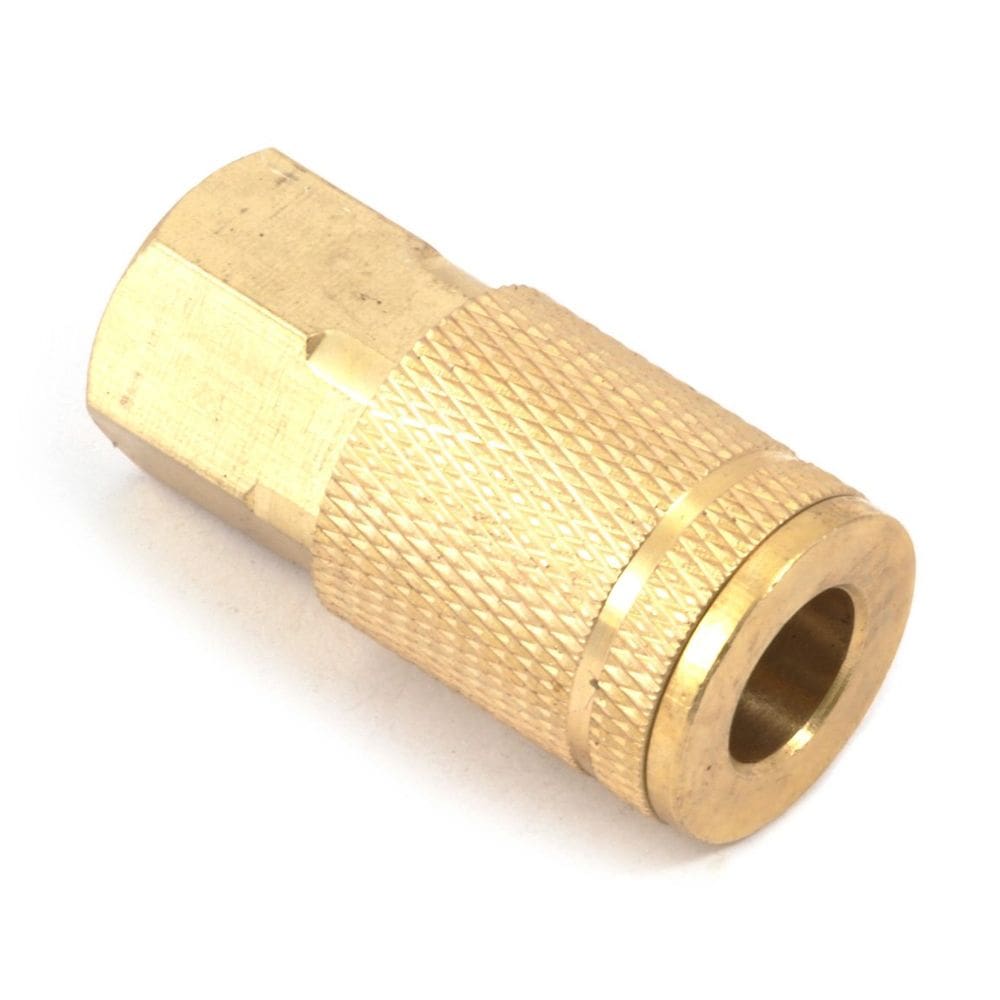 Acoplador pneumático Forney 75315, estilo Tru-Flate, NPT feminino de 1/4 de polegada por 1/4 de polegada