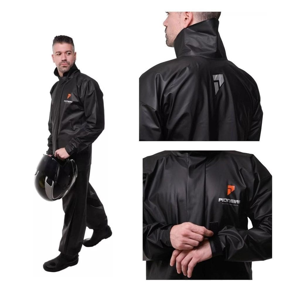 Capa De Chuva Pioneira Pvc Combate Gola Moto Chuva Tamanho P