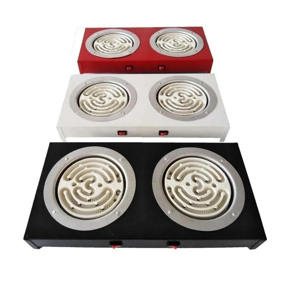 Fogão Fogareiro Elétrico 2 Bocas 220V Vermelho