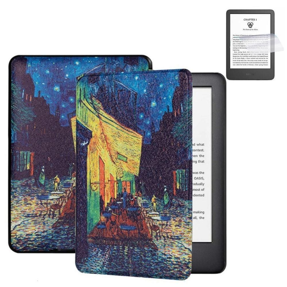 Case Couro Estampada Para Kindle 11 C2V2L3 + Pel. Plástico