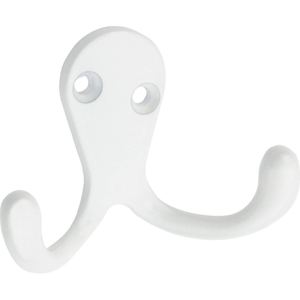Ganchos de roupa duplos National Hardware N248-385 V163 brancos