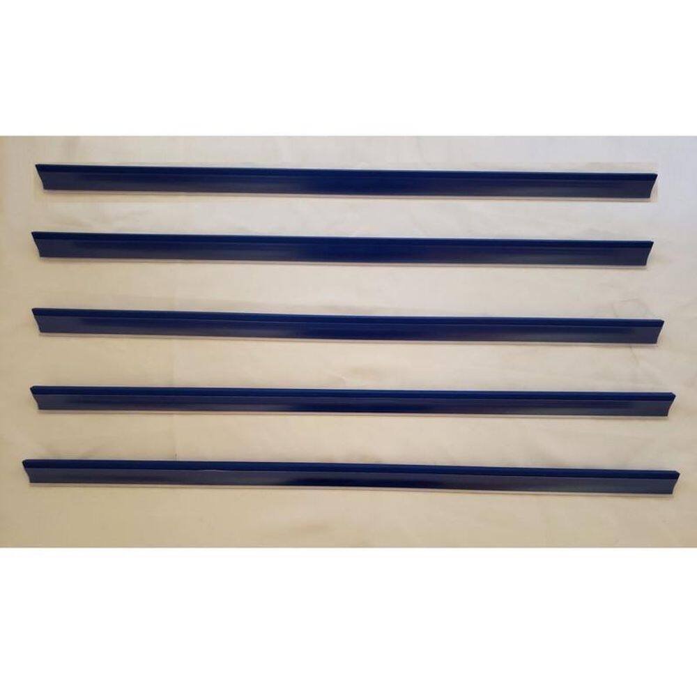 Porta Etiqueta Bandeja Gondola Lx 92 Cm Azul Kit Com 5