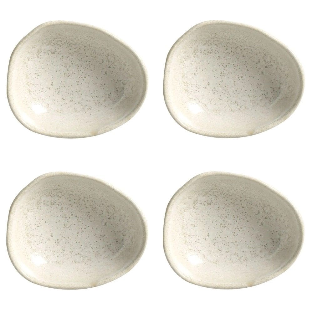 Conjunto de Cumbucas Oval 04 Peças 265ml Orgânico Vanilla Porto Brasil