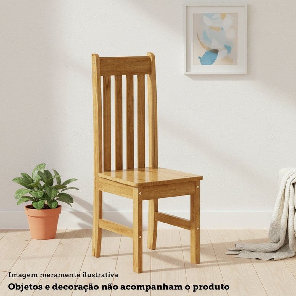 Kit 6 Cadeiras em Madeira Maciça Bielefeld Espresso Móveis Nogueira