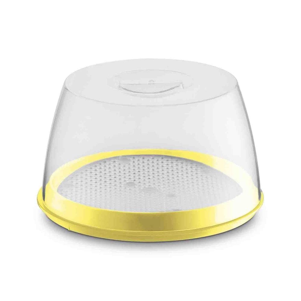 Queijeira Porta Queijo Com Tampa Cozinha Gourmet Uz Amarelo