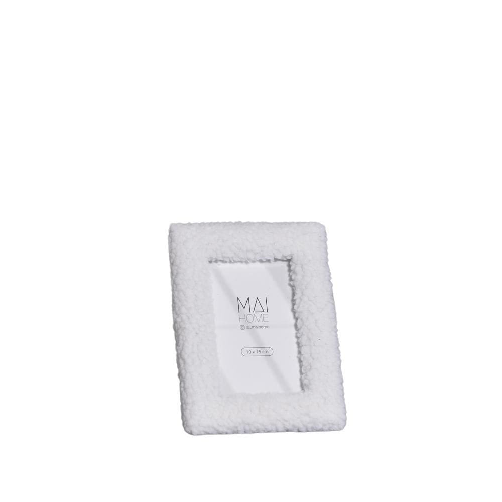 Porta Retrato Wonho Branco 10X15 Mdf/Pelúcia