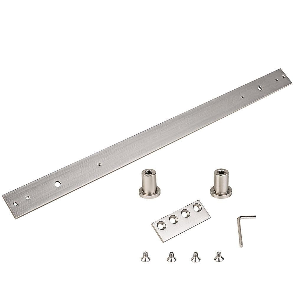 Kit de extensão de trilhos de porta deslizante National Hardware Satin Nickel 61 cm