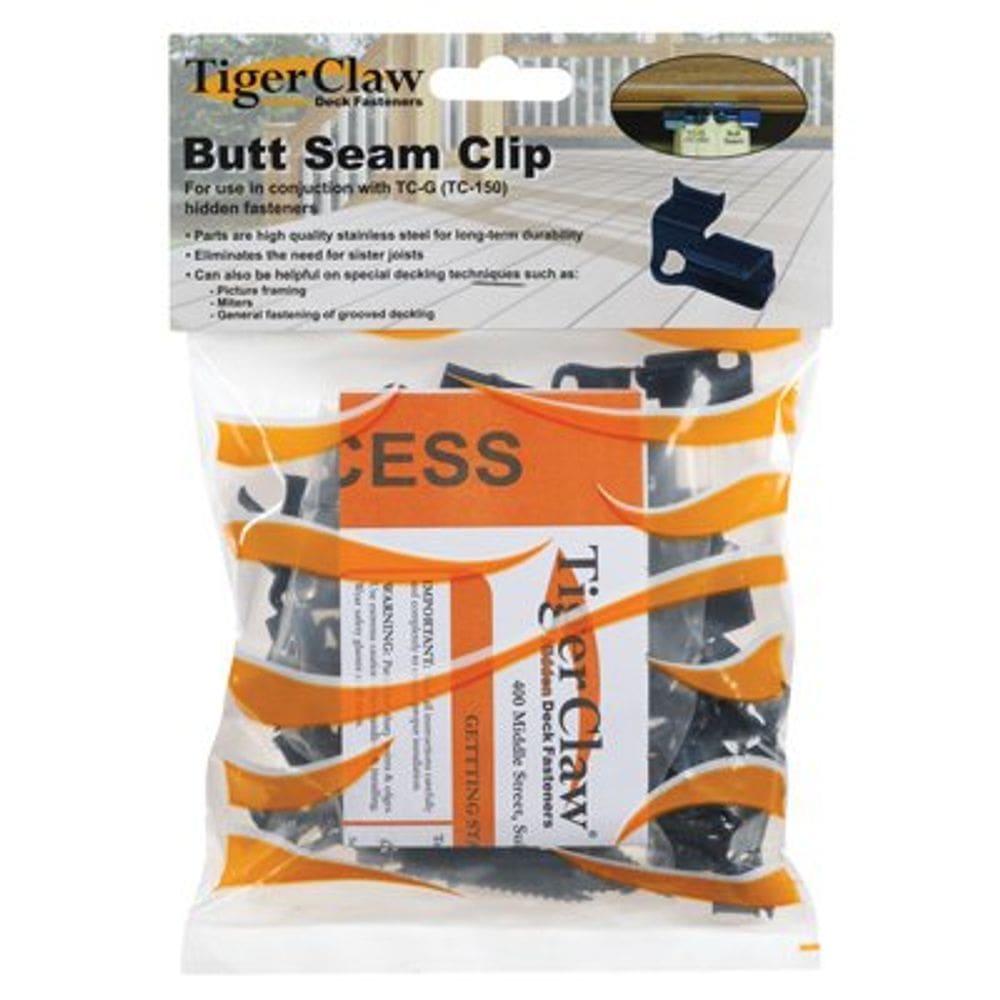 Clipes de costura de bunda TigerClaw Black Oxide Stainless Steel 55/Box