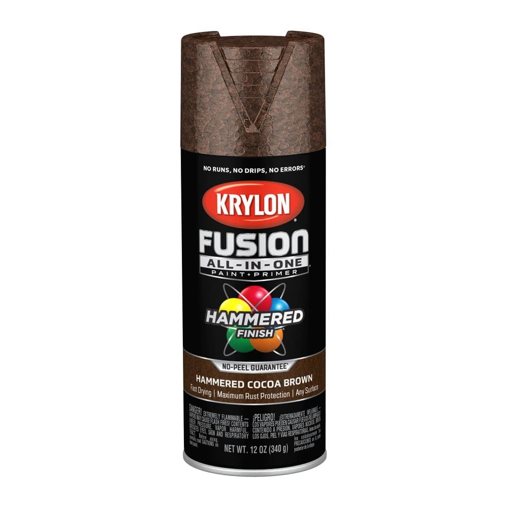 Tinta spray Krylon Fusion Hammered Finish 340g Castanho Cacau