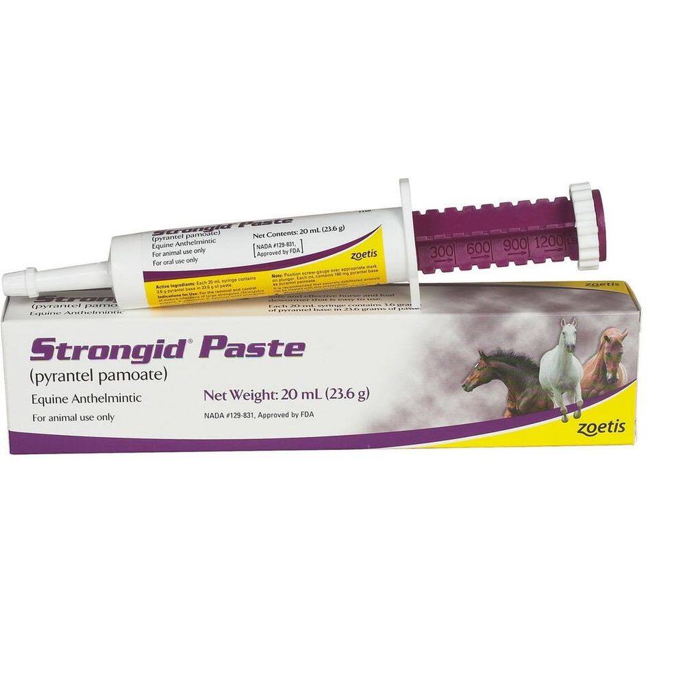 Pasta Dewormer Strongid 20 ml para éguas e potros grávidas
