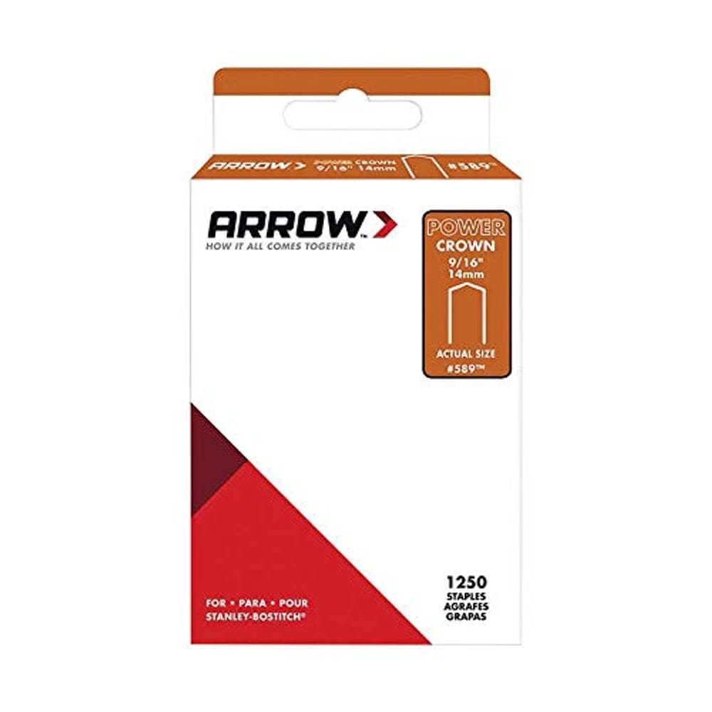Fixador Staple Arrow de 9/16” de comprimento, coroa de 3/8”, pacote de 1250