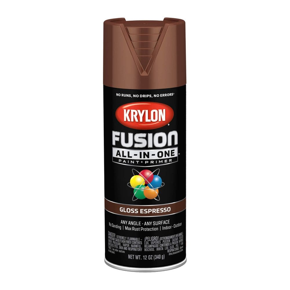 Pintura en Aerosol Krylon Fusion Todo en Uno Brillante Espresso 340 ml