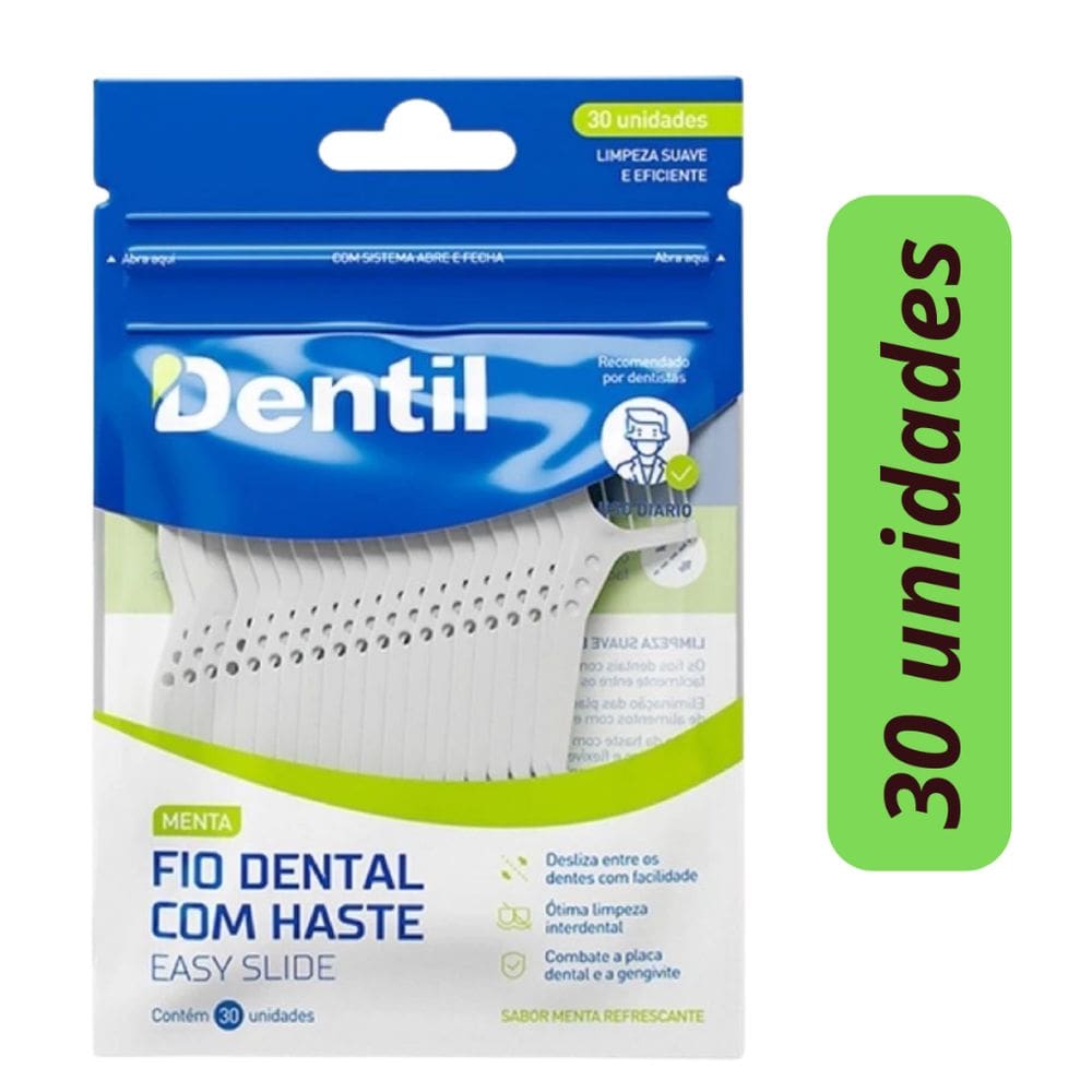 Fio Dental Com Haste Easy Slide Branco