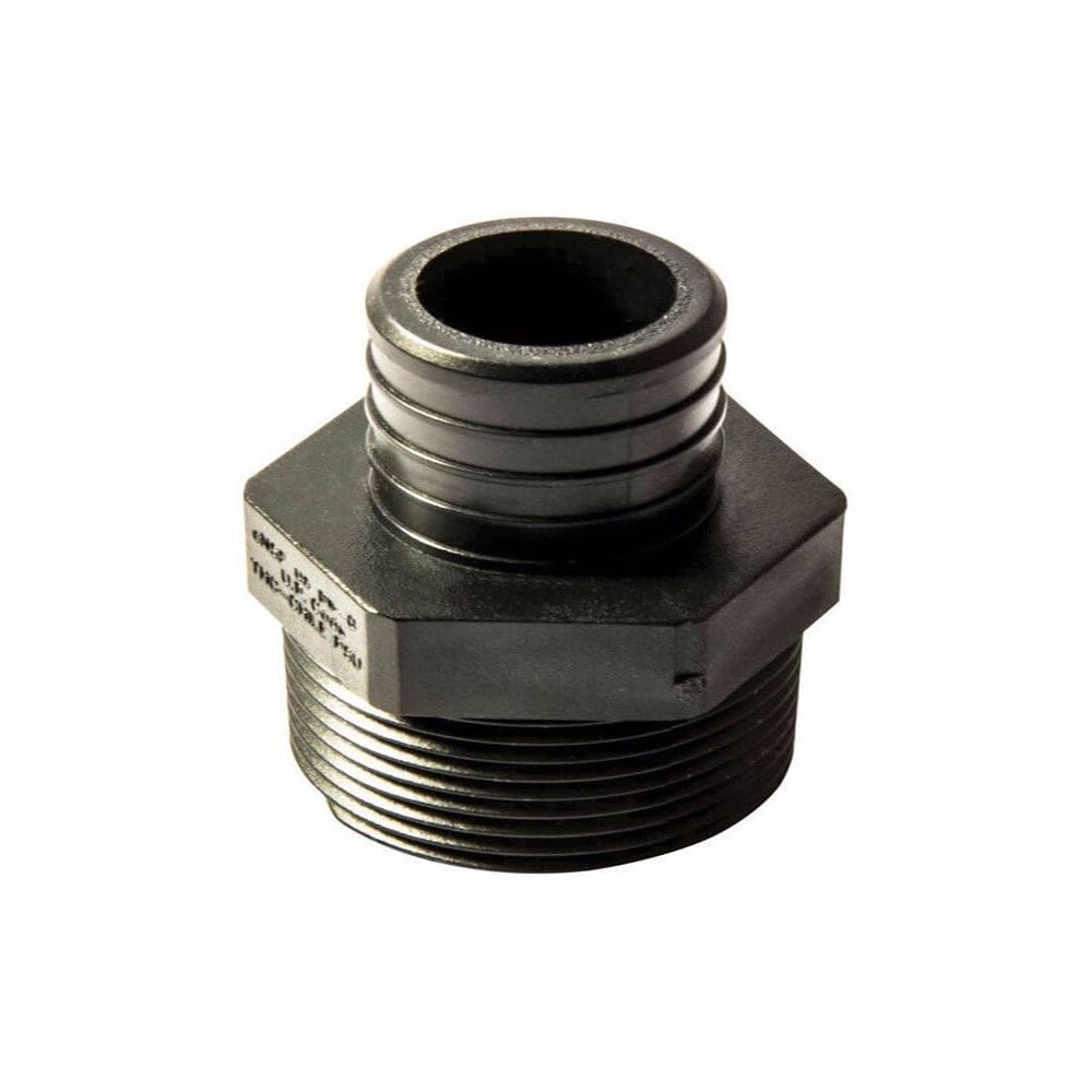 Adaptador macho Ecopoly PEX de 1” x 1” de plástico crimpado, pacote com 5